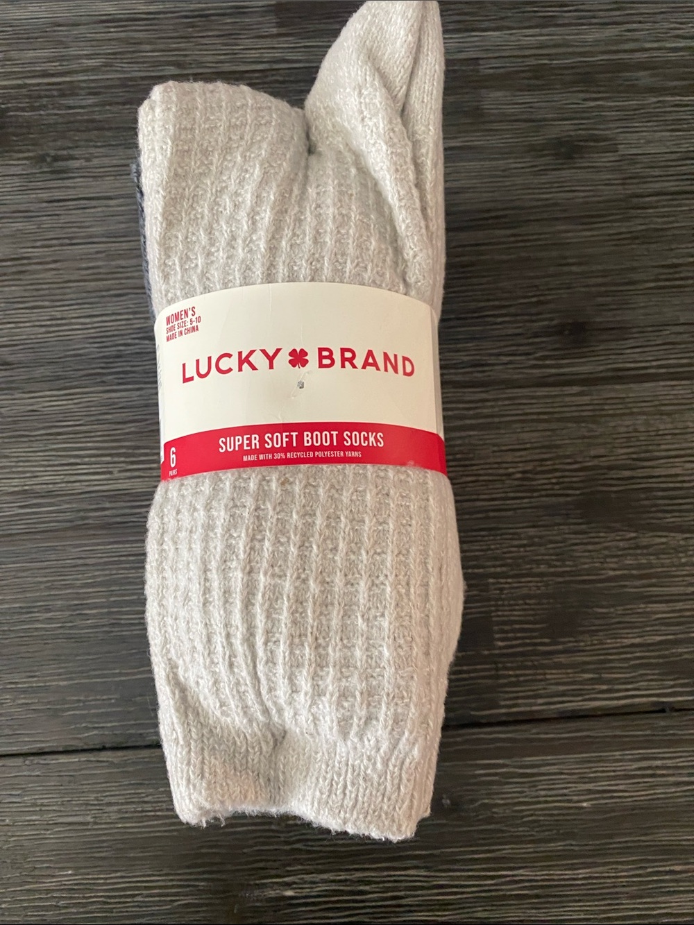 PACK OF 6 Lucky Brand Women's Super Soft Boot Socks, Multi Color, Size: 5-10